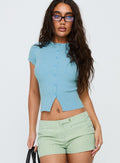 Suzu Knit Top Light Blue
