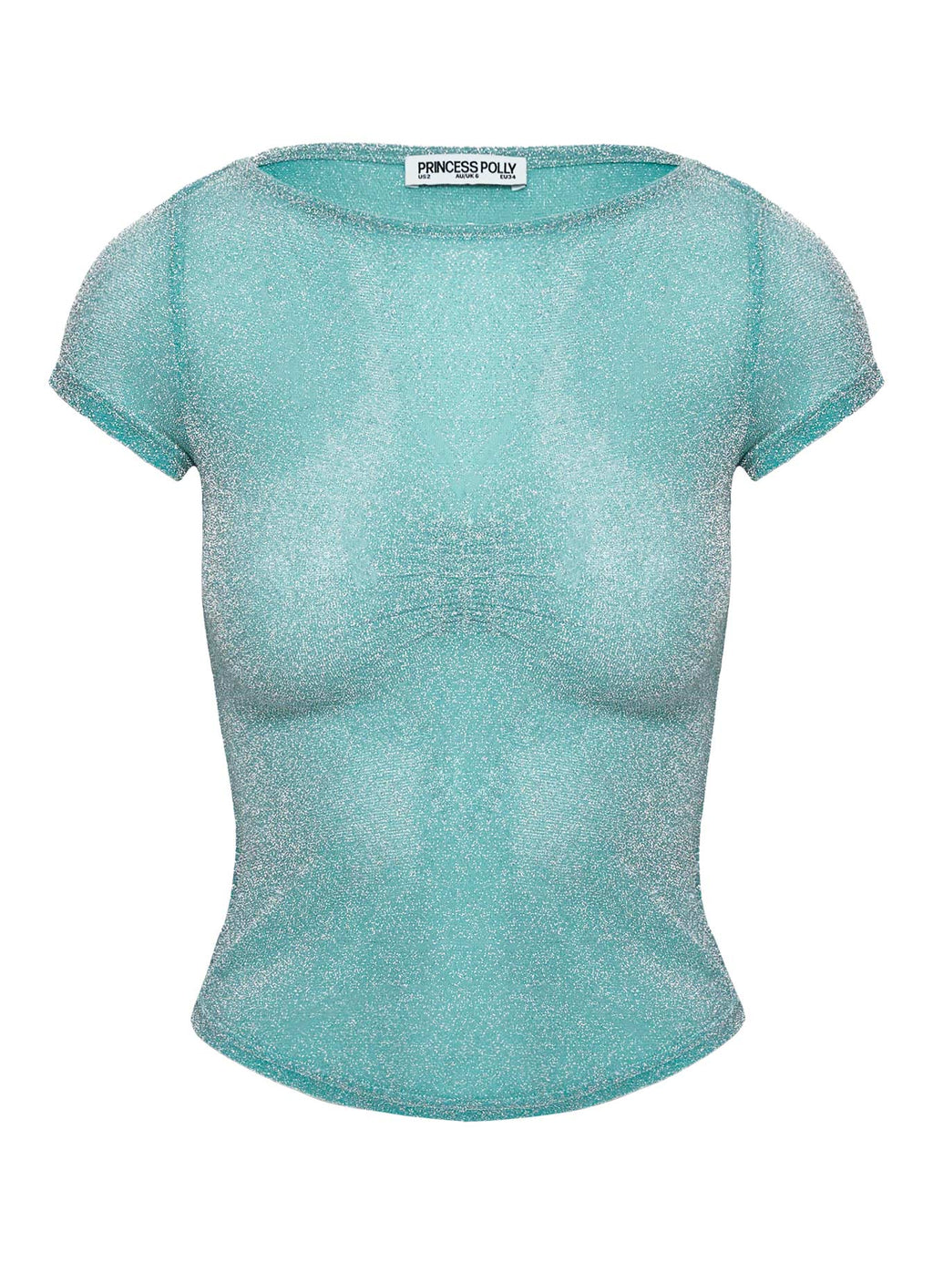 Crystal Clear Mesh Top Aqua
