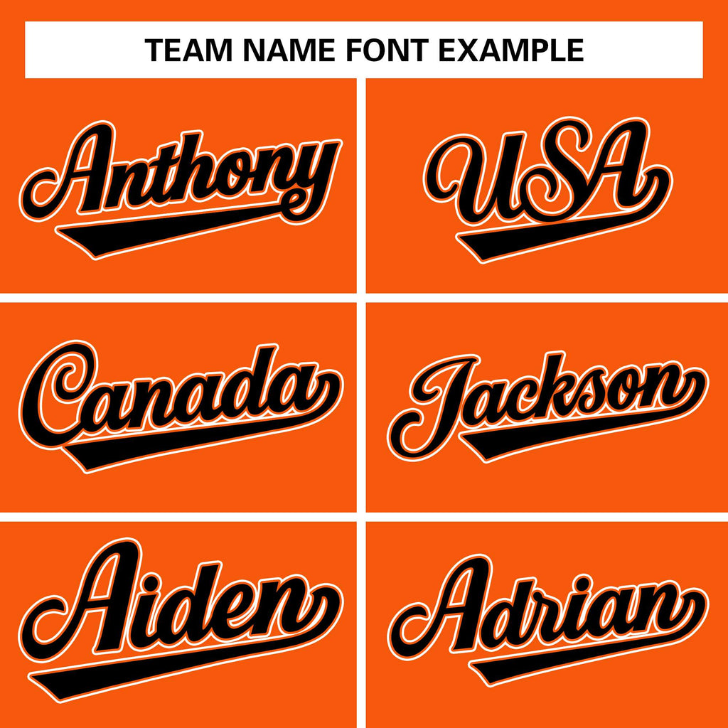 Custom Orange Black-Orange Raglan Sleeves Varsity Full-Snap Letterman Jacket